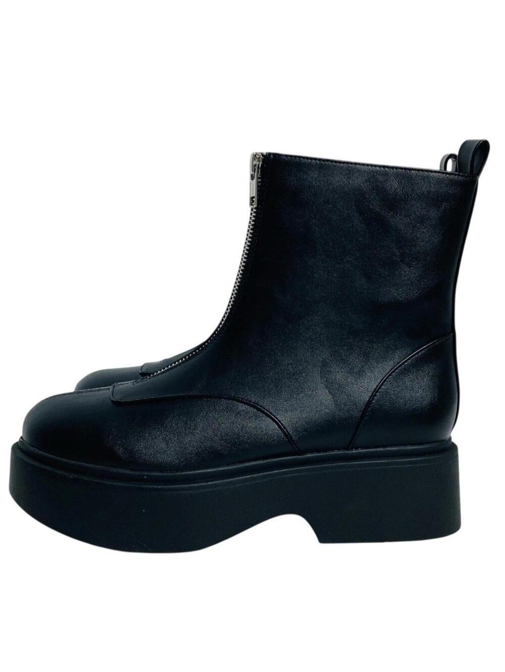 Wild Fable Black Platform Ankle Boots Size 8.5 Front Zip Chunky Lug Sole NWT - Picture 5 of 5